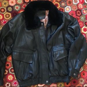 Harley Davidson Mens Vintage Leather Bomber Jacket